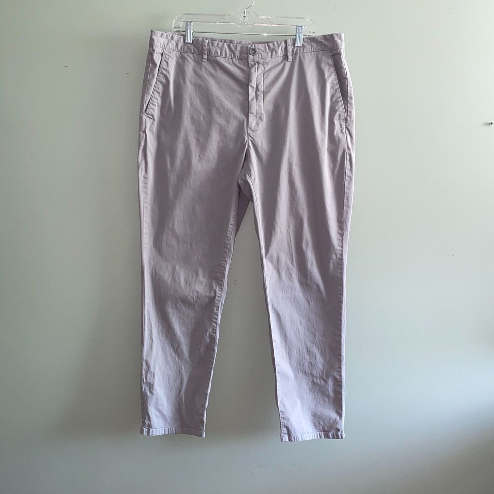 Bonobos Slim Straight Leg Pants Mens 38x30 Grey Trousers Cotton Stretch Office
